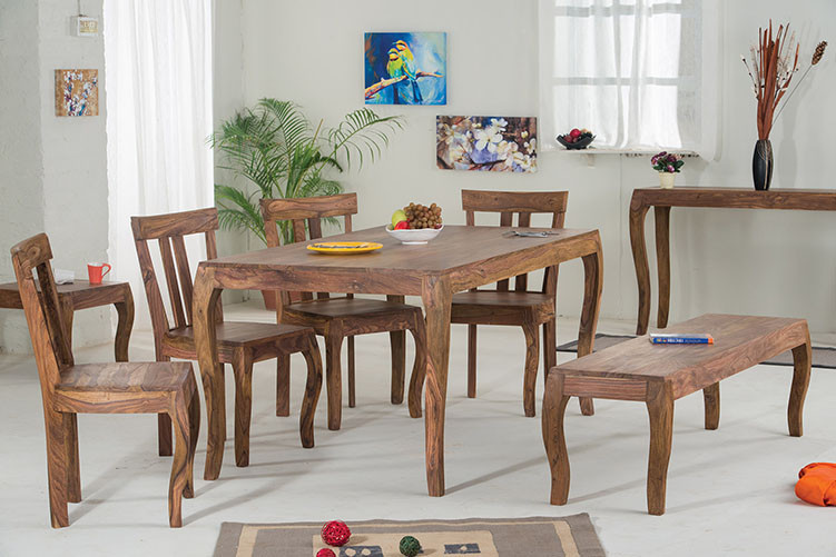 Alonso Dining Set (Stone Finish)